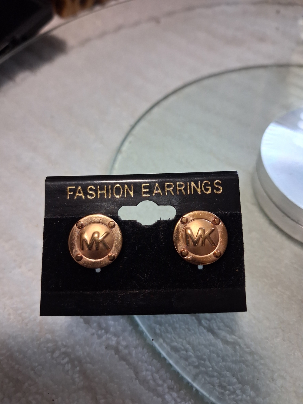 Michael Kors-Round Stud Earrings in Rose Gold - Fashion Earrings